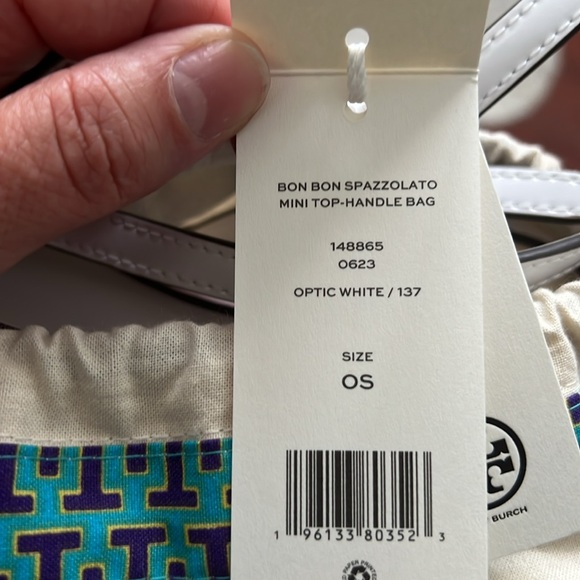 Tory Burch Bon Bon Spazzolato Mini Top-Handle Bag - Picture 9 of 12